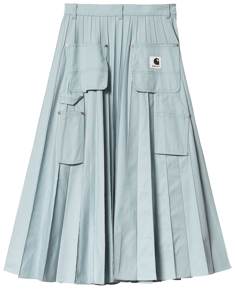 Carhartt WIP x Sacai Pleated Skirt Light Blue