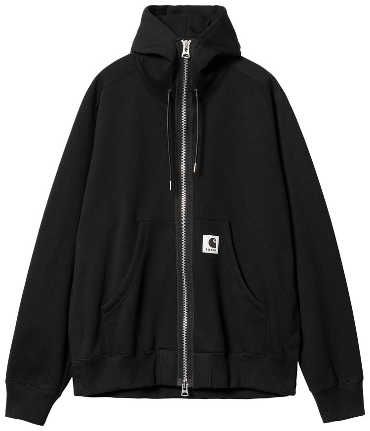 Buy Carhartt WIP x Sacai Zip Up Hoodie 'Black' - I033305 BLAC | GOAT