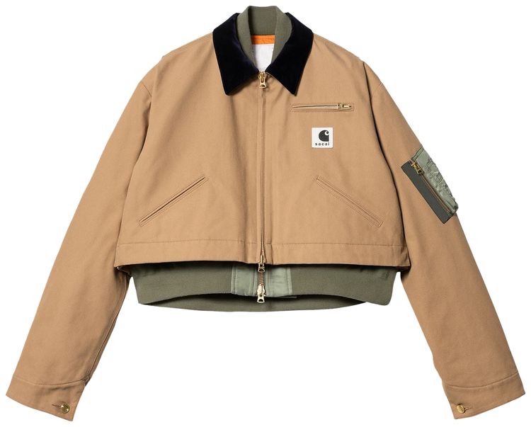 Carhartt WIP x Sacai Canvas MA-1 Jacket Detroit 'Beige'