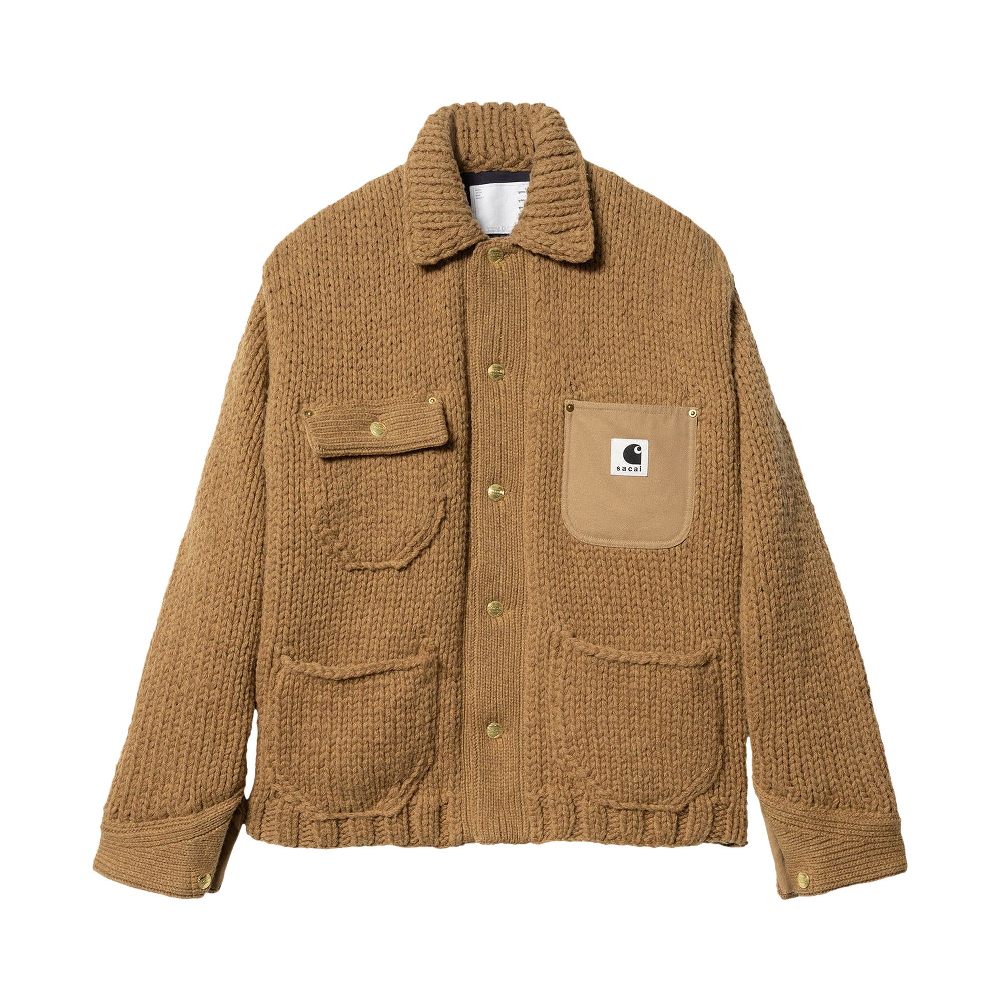 ジャケット・アウター sacai Carhartt WIP Knit Jacket Michigan Sacai Carhartt WIP Knit Michigan Jacket - Size 4 - Light