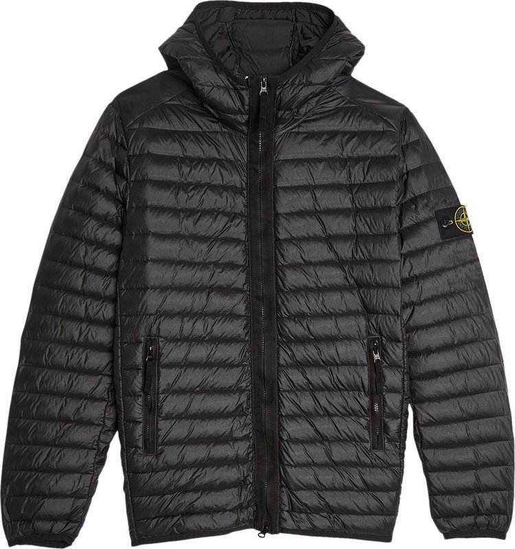 Stone Island Recycled Light Down Hooded Jacket 'Black'