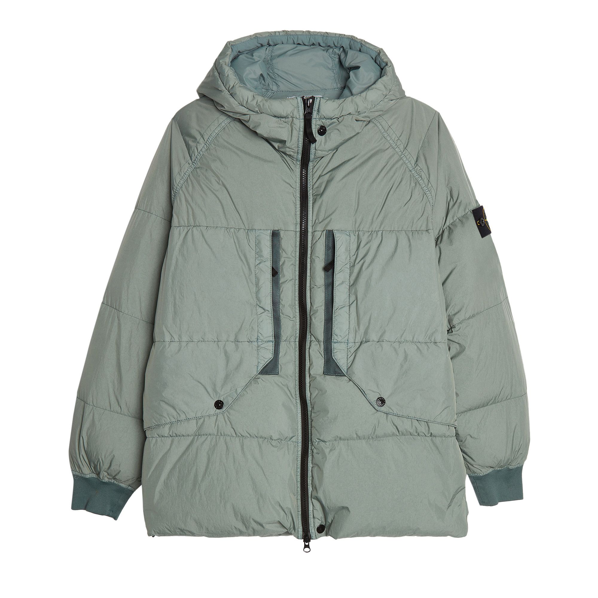 Stone island long crinkle reps sales down jacket