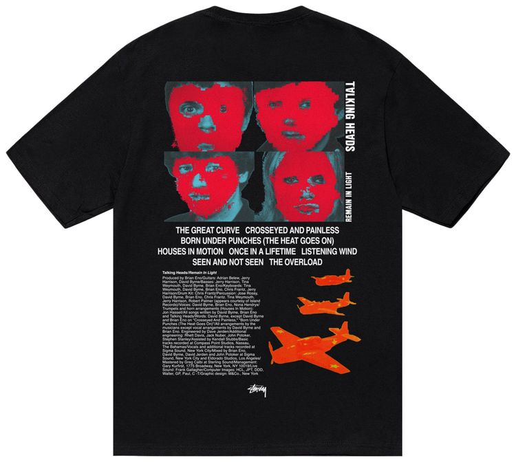 Stussy Talking Heads Remain In Light Tee Black