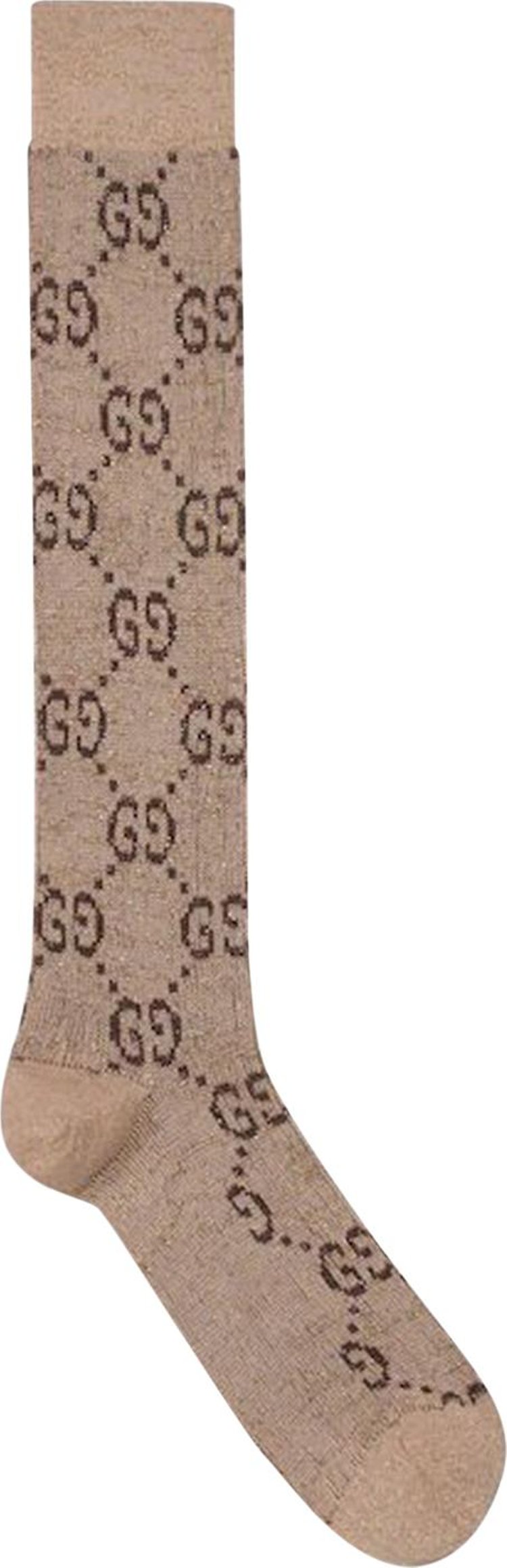 Gucci Lamé GG Socks 'Beige'