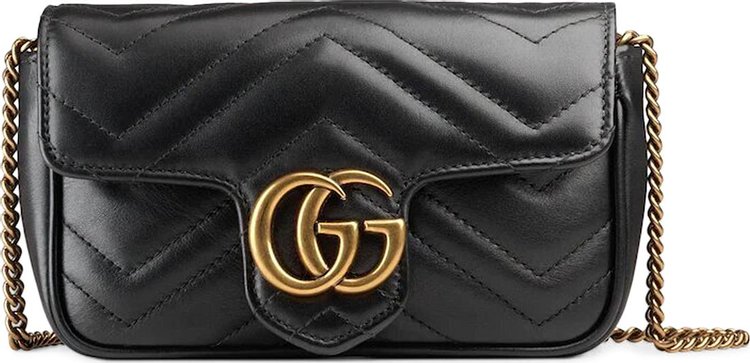 Buy Gucci GG Marmont Matelassé Leather Super Mini Bag 'Black