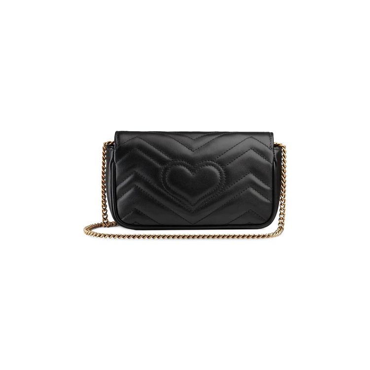 Gucci GG Marmont Matelasse Leather Super Mini Bag Black