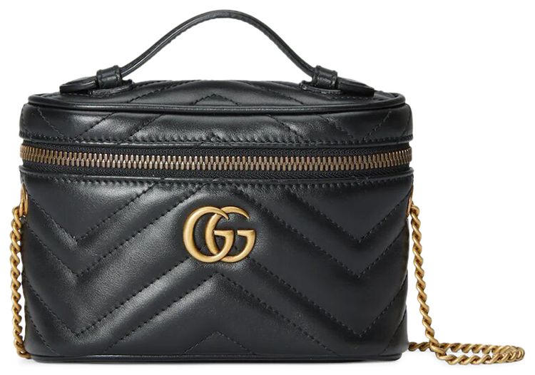 Gucci GG Marmont Mini Top Handle Bag Nero