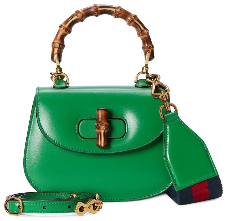 Gucci Bamboo 1947 Mini Top Handle Bag Spring Green