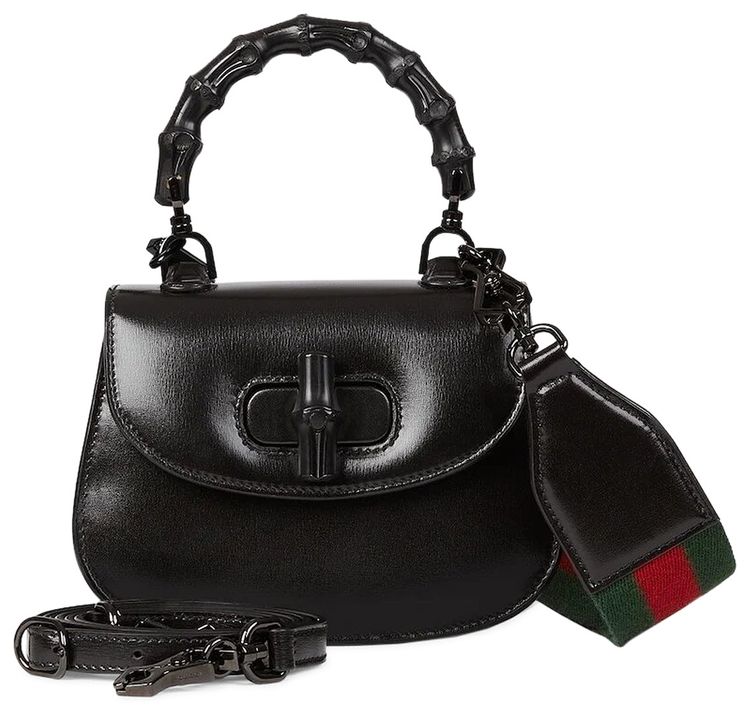 Gucci Bamboo 1947 Mini Top Handle Bag Black