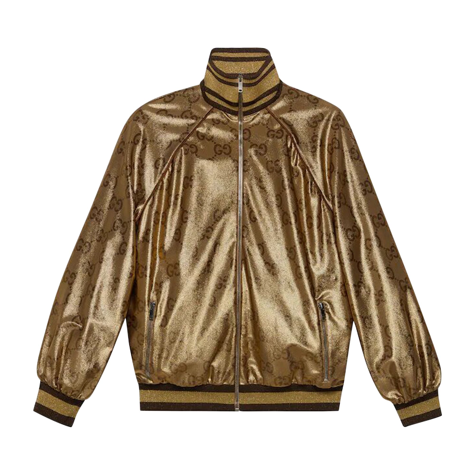 Buy Gucci Maxi GG Sparkling Jersey Zip Jacket Camel Gold Multicolor 743001 XJFE0 2486 GOAT CA