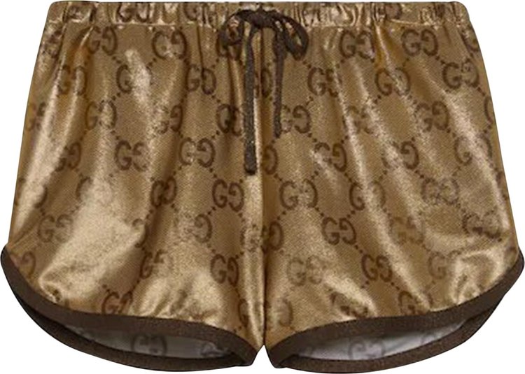 Gucci Maxi GG Sparkling Jersey Short 'Camel Gold/Multicolor'