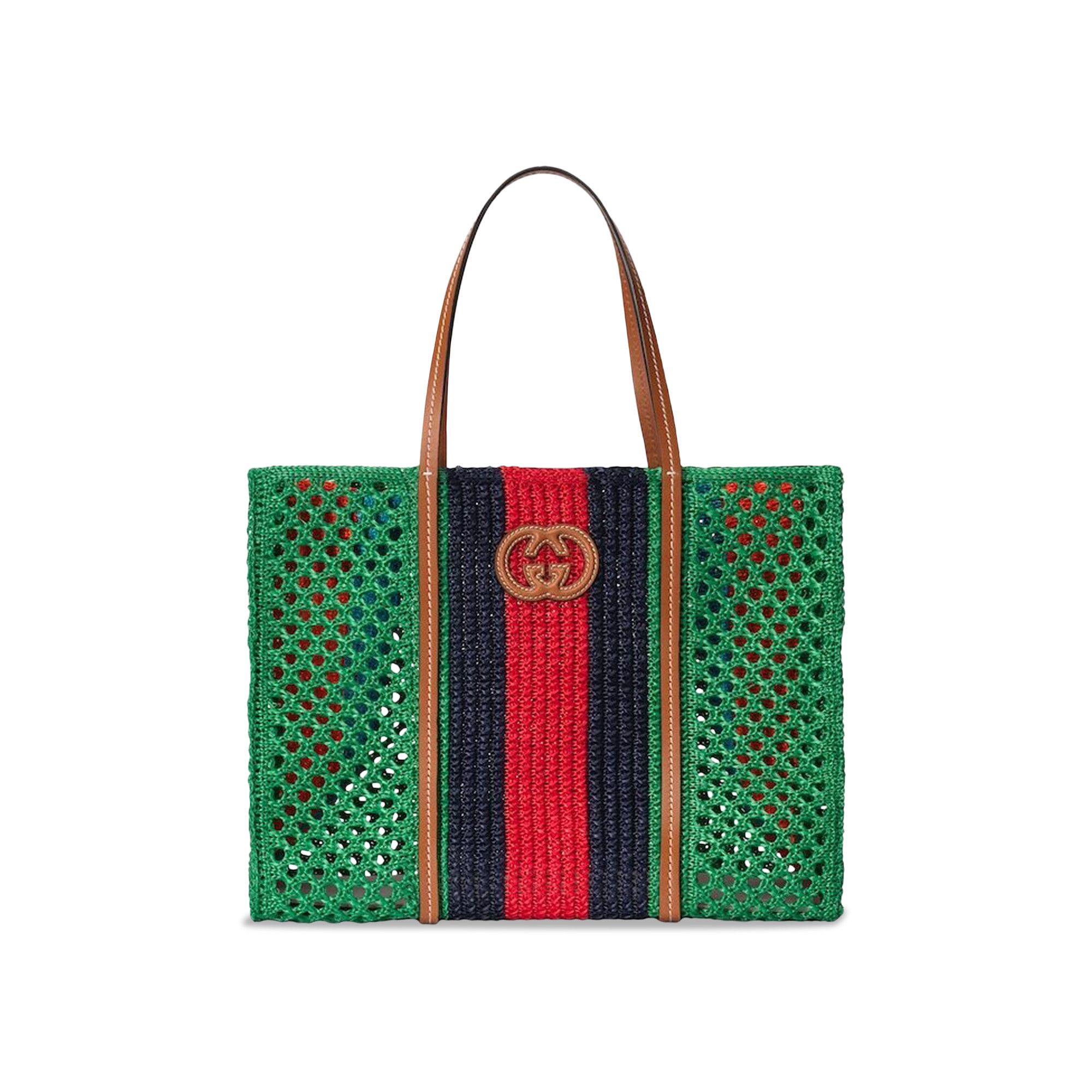 Buy Gucci Medium Interlocking G Tote Bag 'Green' - 746006 FAB2W
