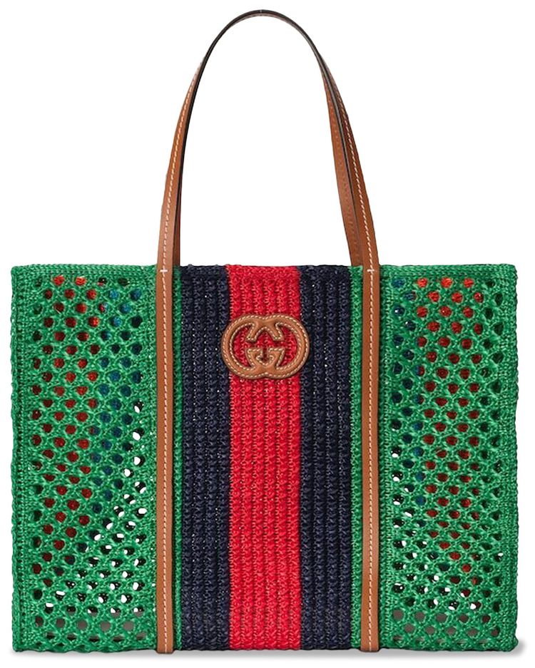 Gucci Medium Interlocking G Tote Bag Green