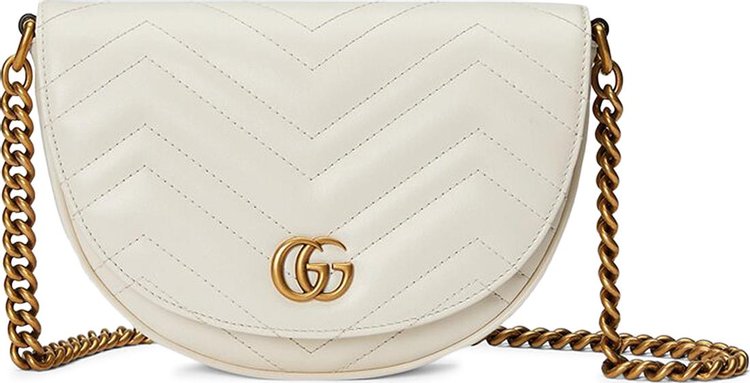Gucci GG Marmont Matelasse Chain Mini Bag 'Mystic White'