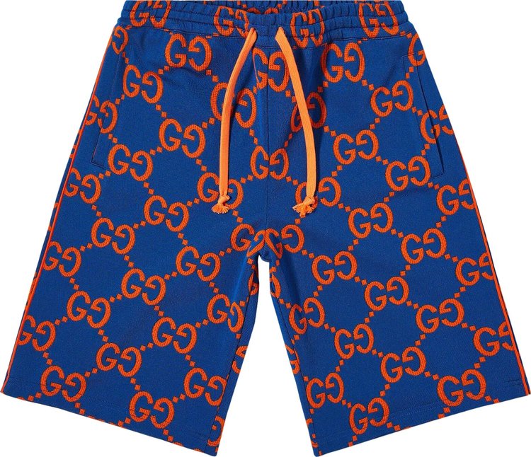 Gucci GG Jacquard Shorts 'Blue/Orange'
