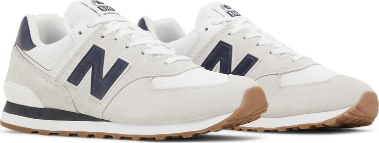 574 White Navy Gum