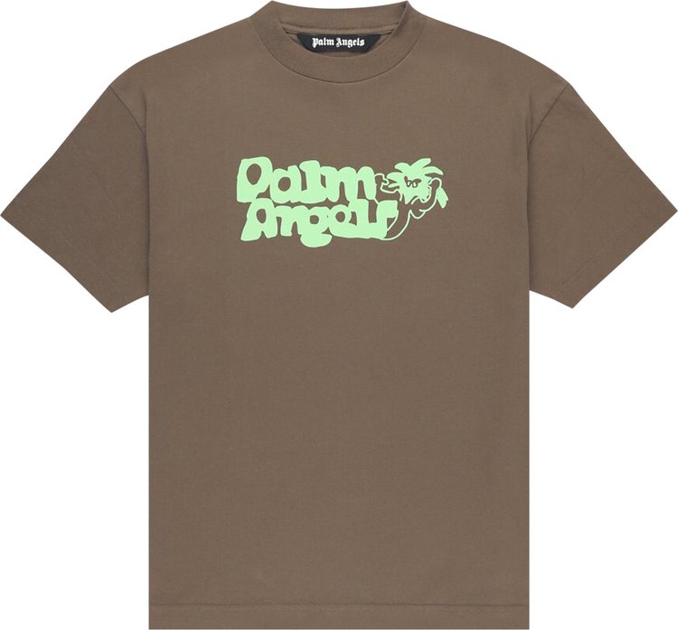 Buy Palm Angels Viper Classic T-Shirt 'Brown/Green Flourescent' -  PMAA001E23JER0116070
