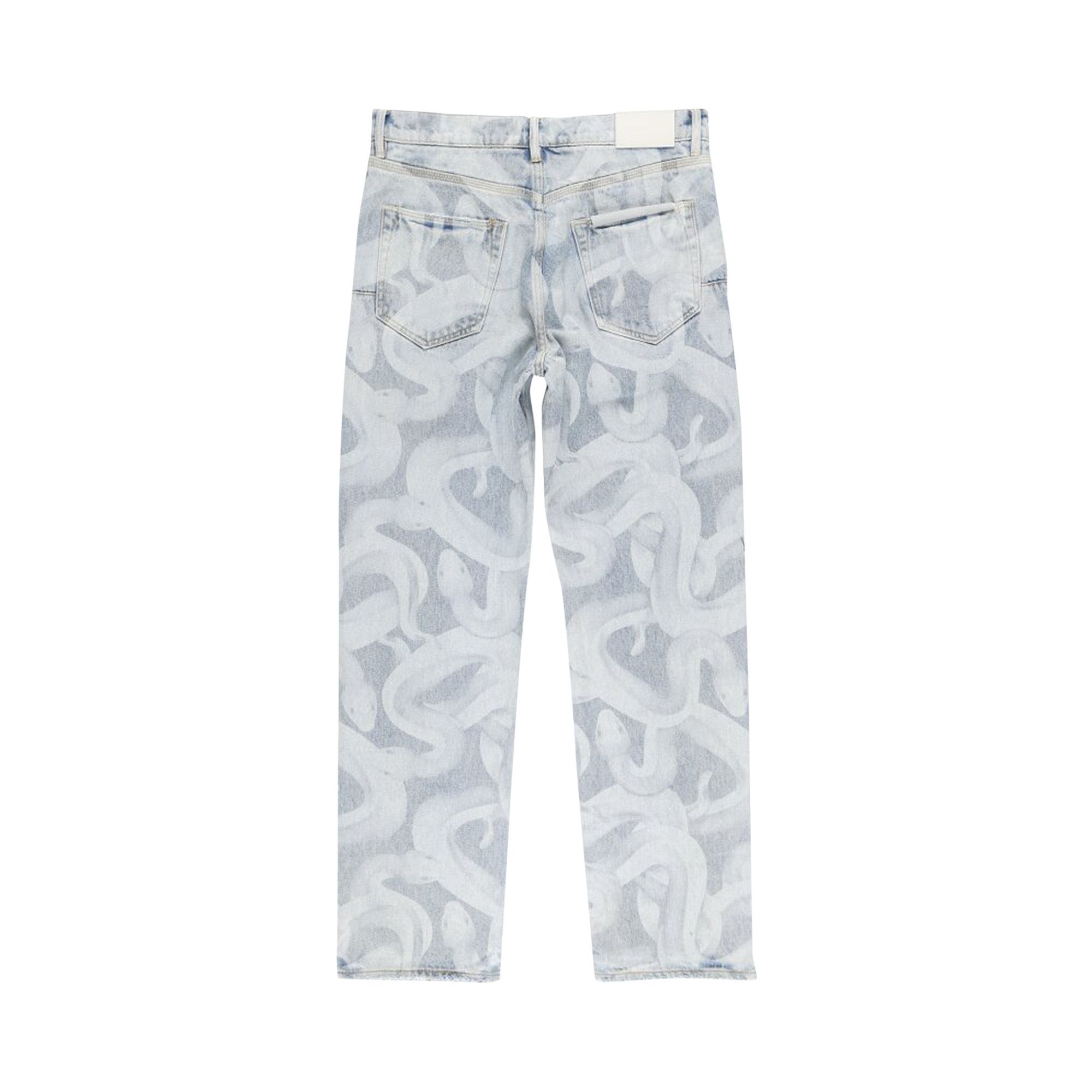【PURPLE BRAND】P011 Snake Print Light Indigo Buy PURPLE BRAND Straight Leg Jeans 'Snake Print Light