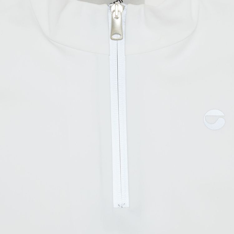 Coperni Logo High Neck Zipped Bodysuit Optic White