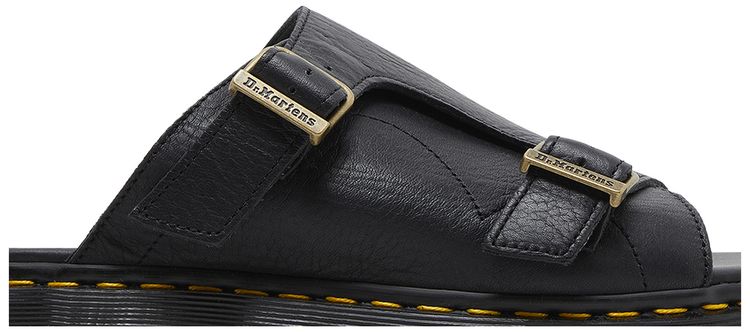 Dr Martens Dayne Made in England Leather Slide Sandals Black