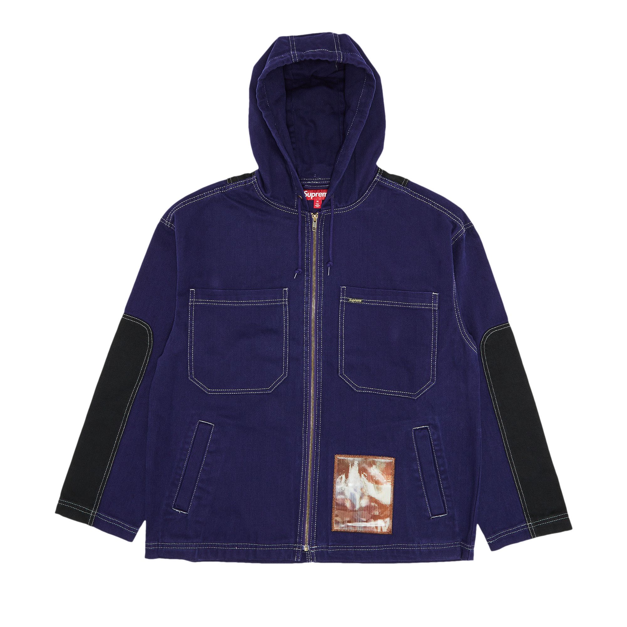 Supreme denim hooded jacket online