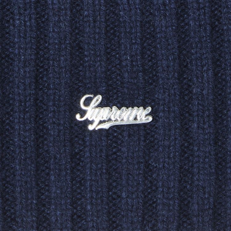 Supreme Stripe Cashmere Beanie Navy