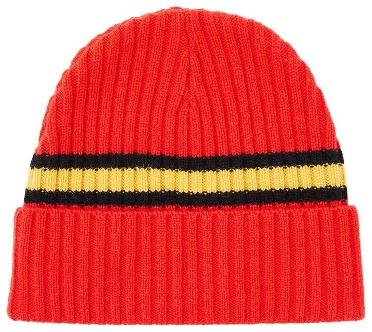 Supreme Stripe Cashmere Beanie Red