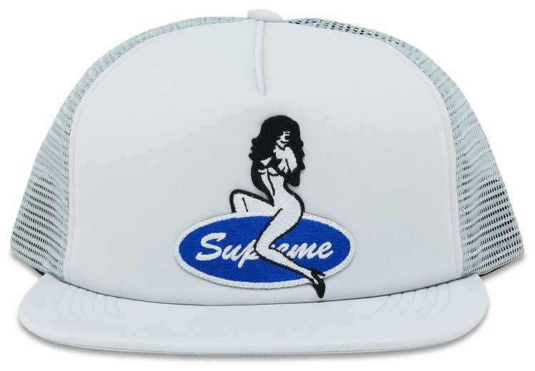 Supreme Pin Up Mesh Back 5 Panel Grey