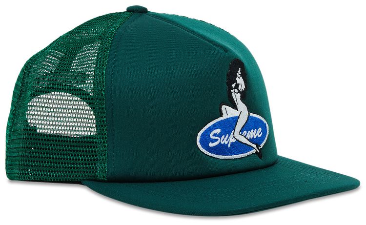 Supreme Pin Up Mesh Back 5 Panel Green