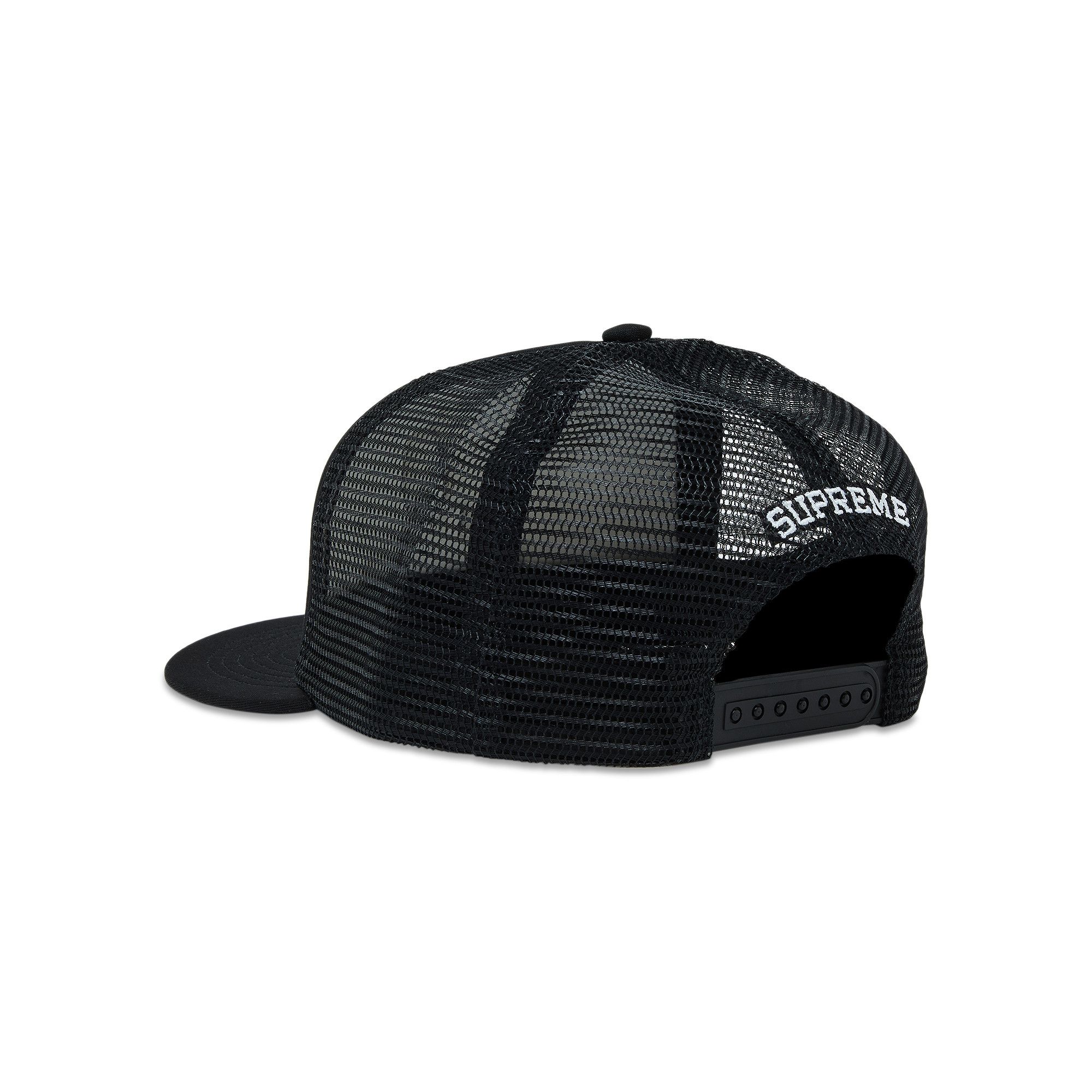 若者に人気のブランド Supreme Buy Pin FW23H109 - 'Black' 5-Panel Back Mesh Up 帽子