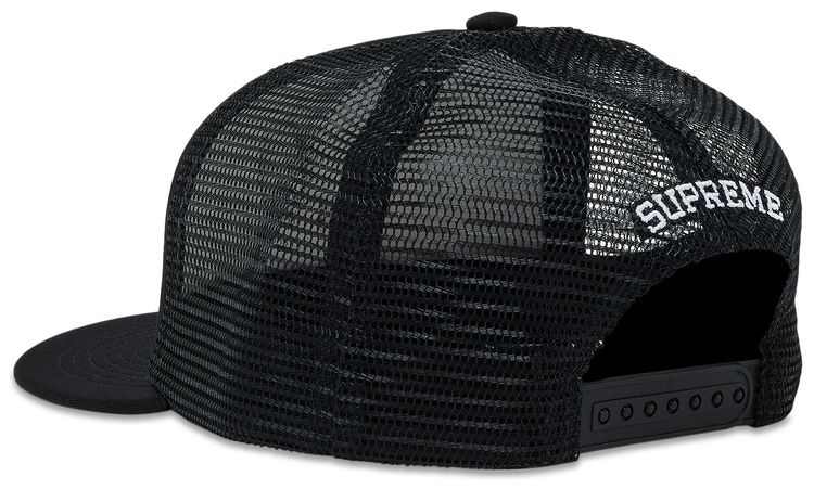 Supreme Pin Up Mesh Back 5 Panel Black