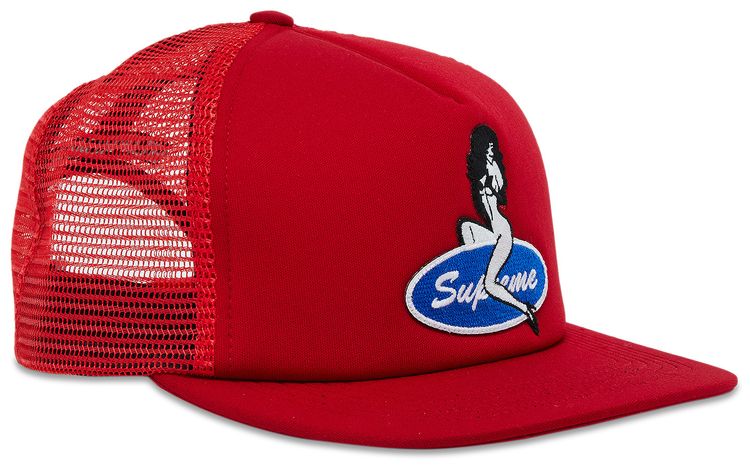 Supreme Pin Up Mesh Back 5 Panel Red
