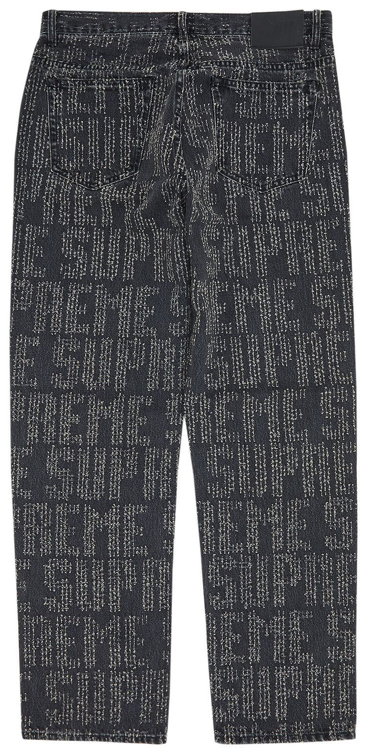 Supreme Needle Punch Regular Jean Washed Black