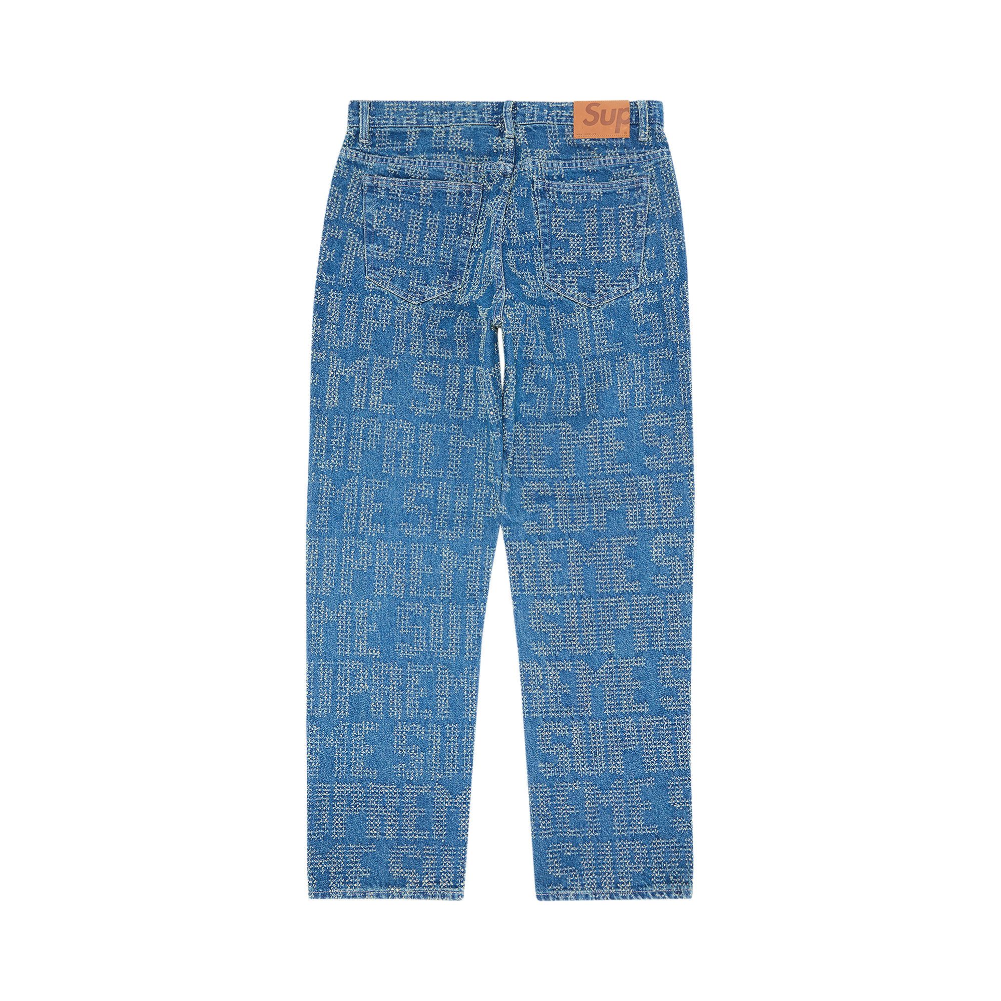 Size 30 Supreme Needle Punch Regular Jean 'Washed Blue'