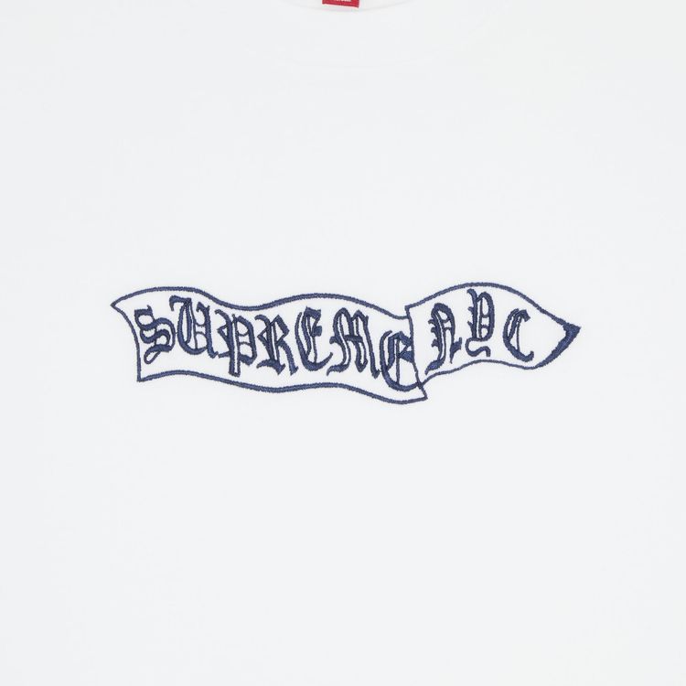 Supreme Banner Short Sleeve Top White