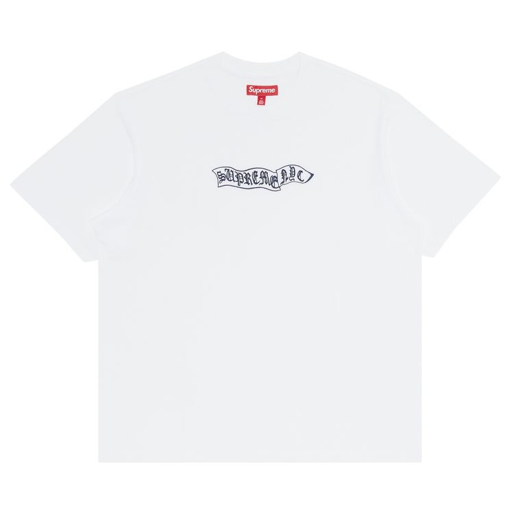 Supreme Banner Short Sleeve Top White