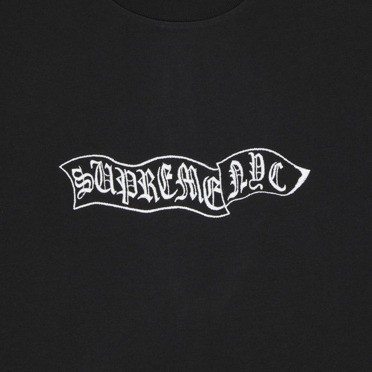 Supreme Banner Short Sleeve Top Black