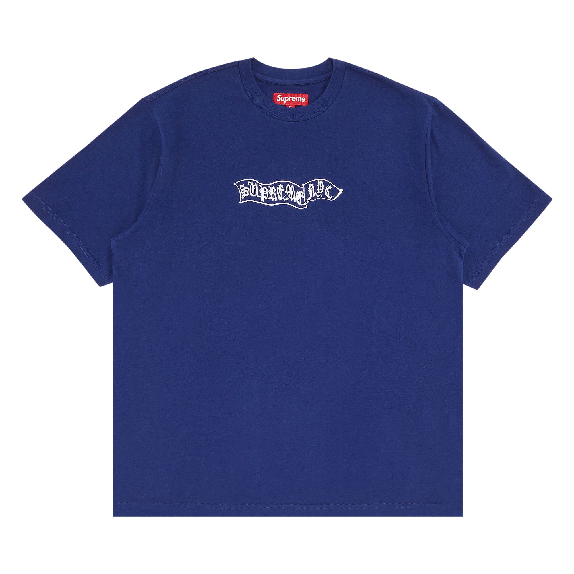 Royal blue store supreme shirt