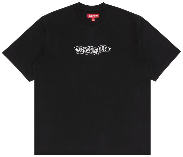 Supreme Banner Short Sleeve Top Black