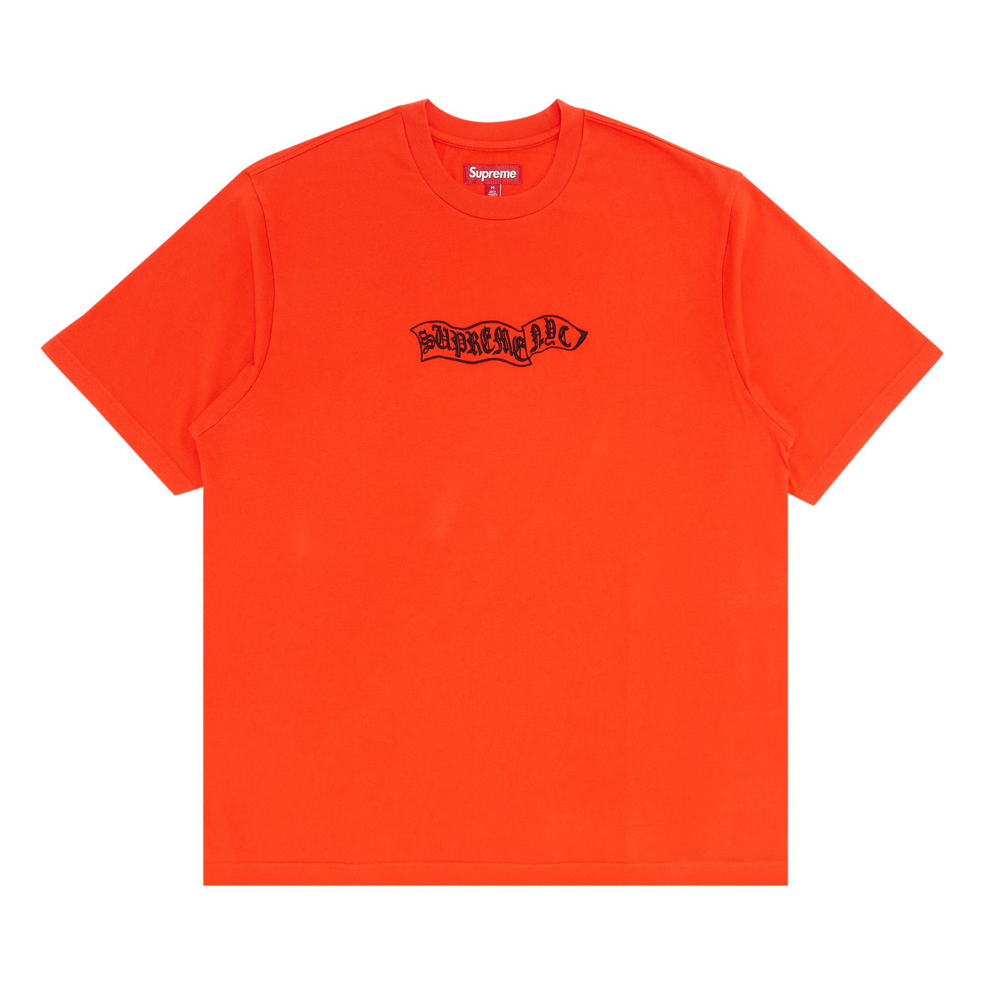Supreme Banner Short Sleeve Top Orange
