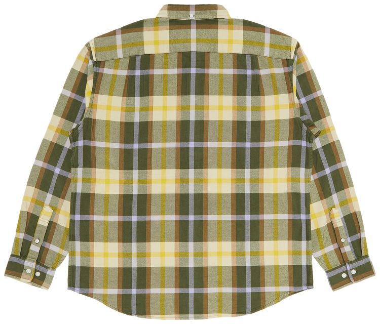 Supreme Plaid Flannel Shirt Green