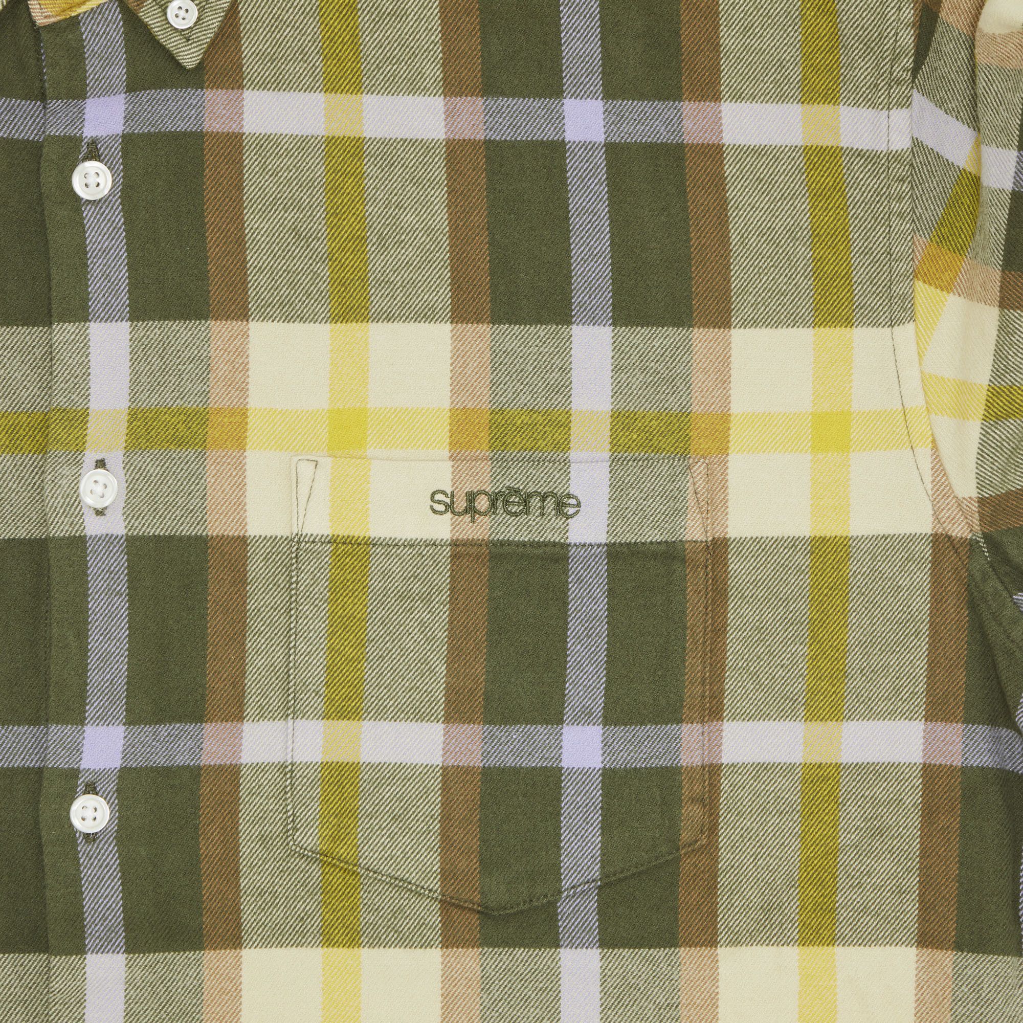 Buy Supreme Plaid Flannel Shirt 'Green' - FW23S36 GREEN | GOAT