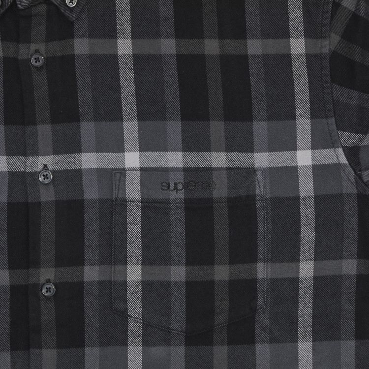 Supreme Plaid Flannel Shirt Black