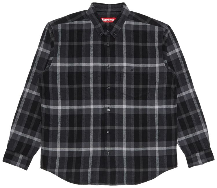 Supreme Plaid Flannel Shirt Black