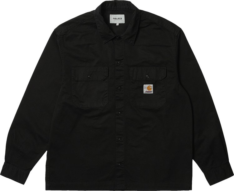 Carhartt WIP x Palace Long-Sleeve Master Shirt 'Washed Black'