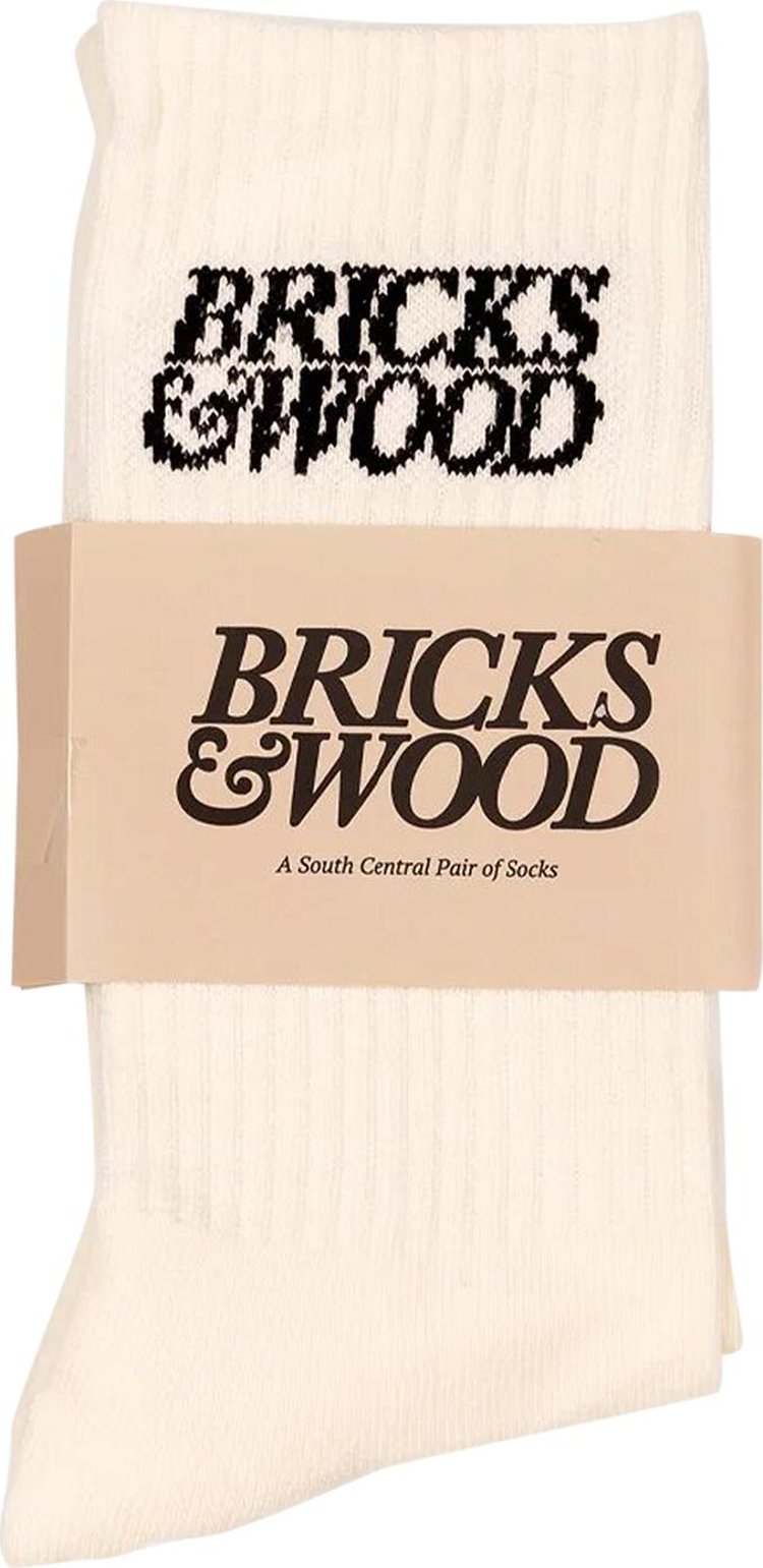 Bricks & Wood Logo Socks 'Cream'