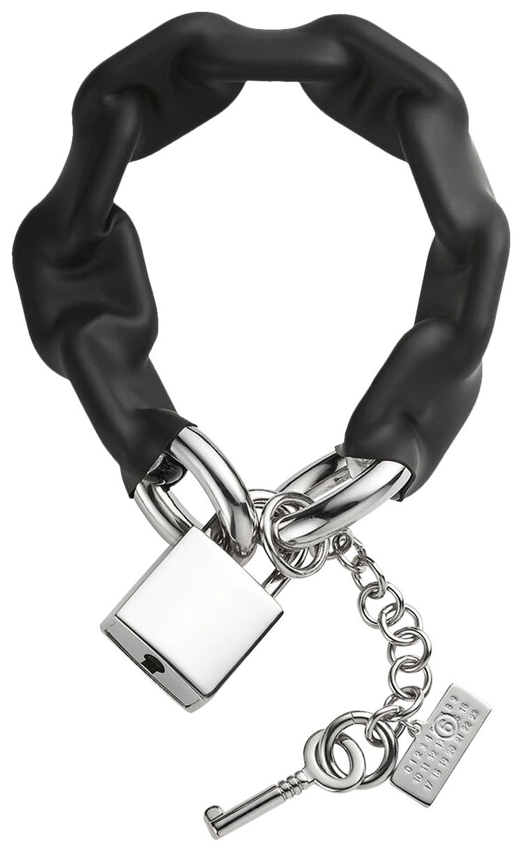 MM6 Maison Margiela Bracelet BlackPolished Palladio