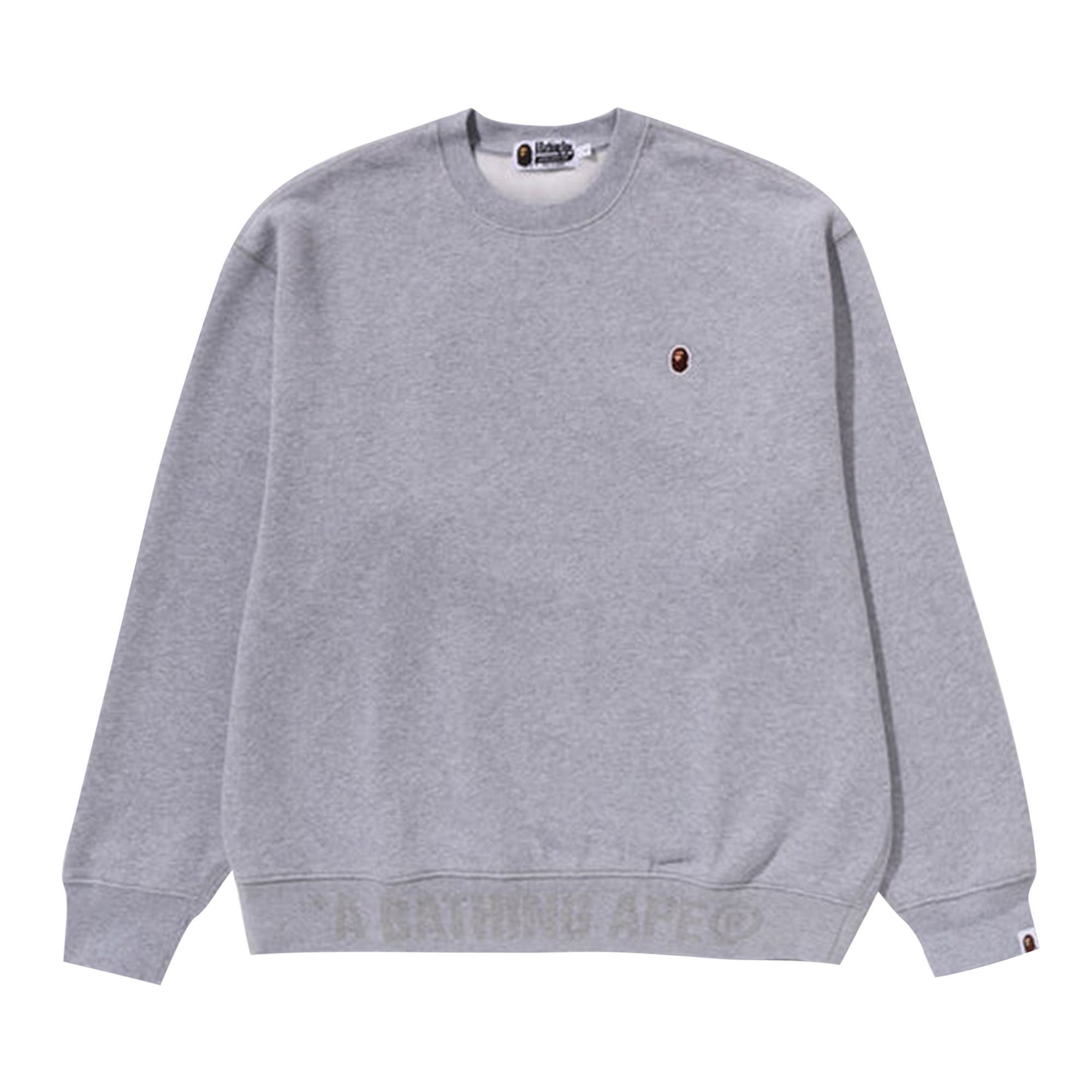 Grey outlet bape crewneck