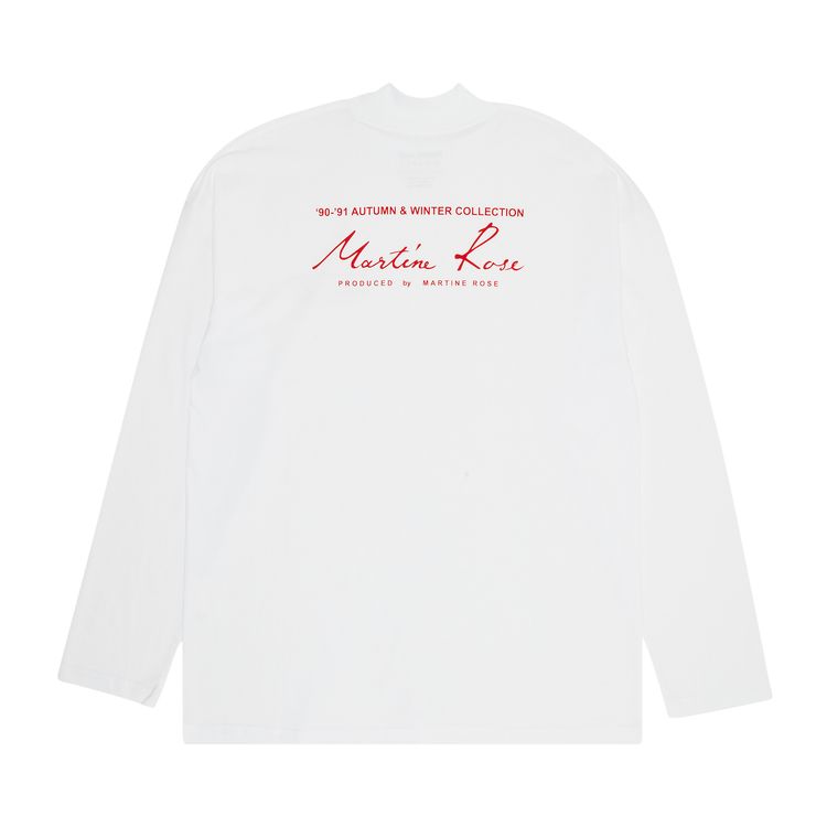 Martine Rose Funnel Neck T Shirt White