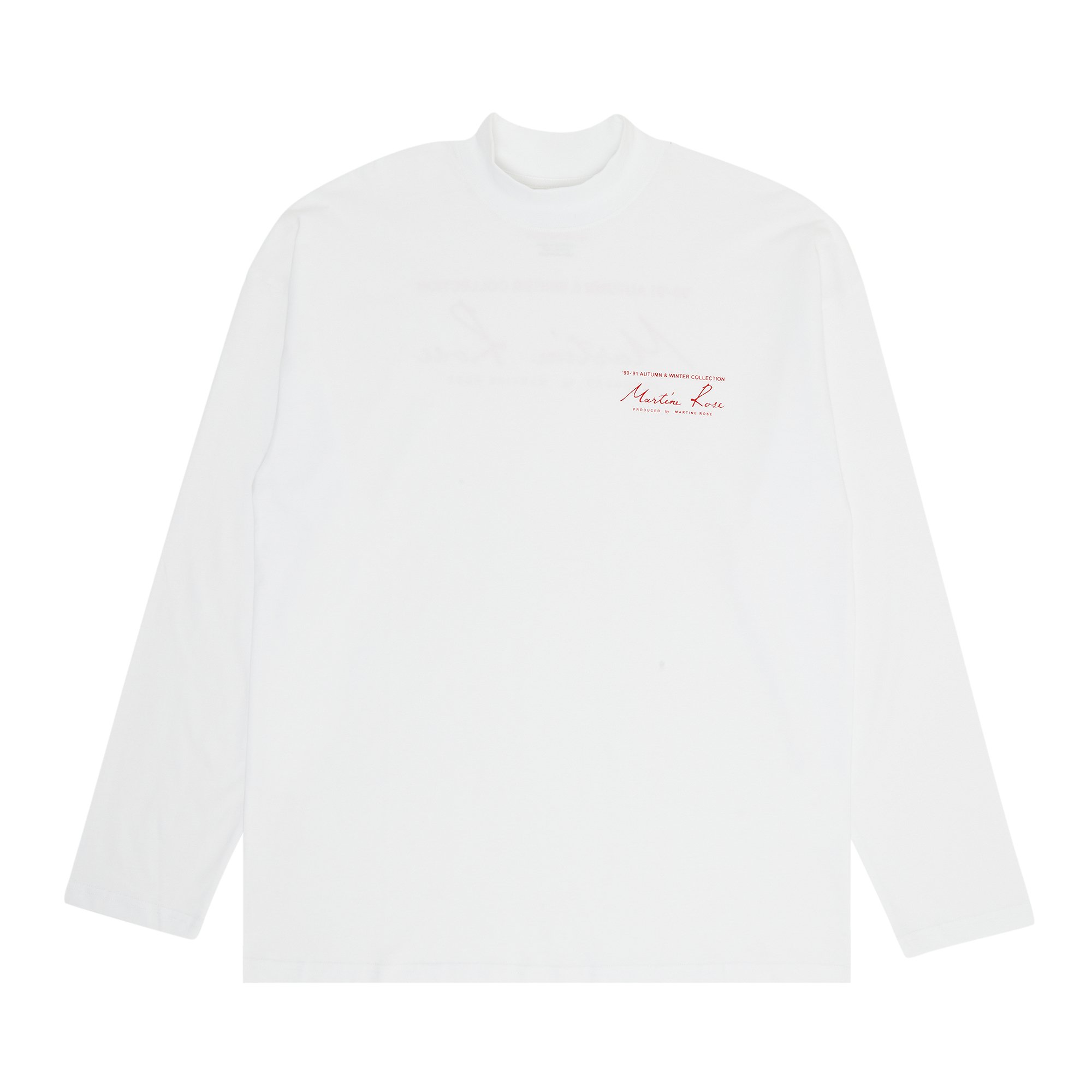 Martine Rose Funnel Neck T-Shirt 'White'